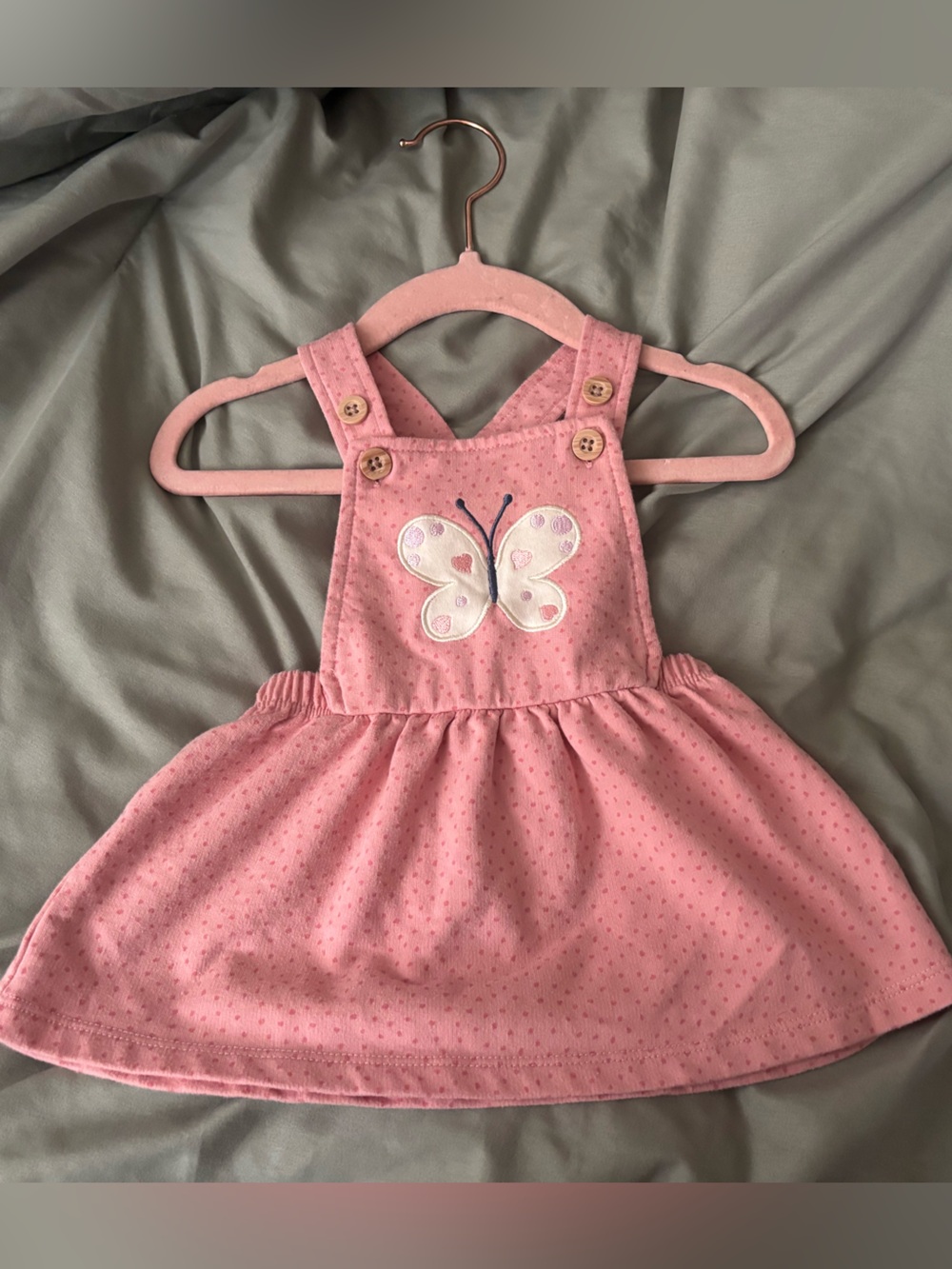 Pokèke Pink Girls' Romper - Soft Polka Dot